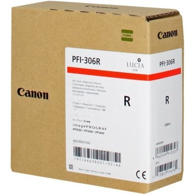 Canon UPFI306R Originalpatrone 6663B001, PFI306R - Rot